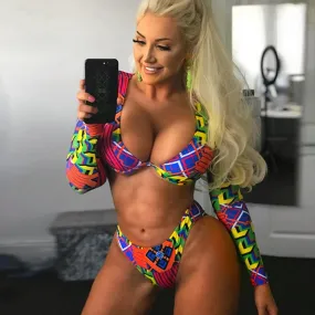 2021 Sexy Long Sleeves Bikini Swimwear