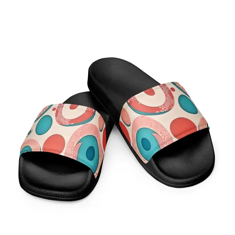 Abstract Colorful Circles Womens Slides