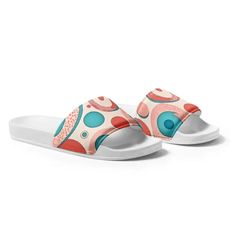 Abstract Colorful Circles Womens Slides