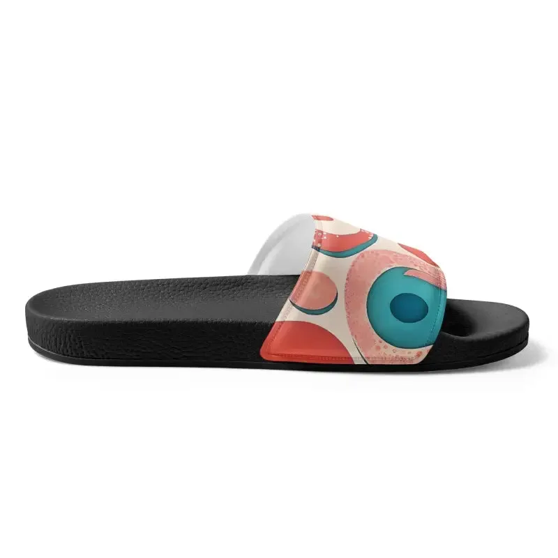 Abstract Colorful Circles Womens Slides