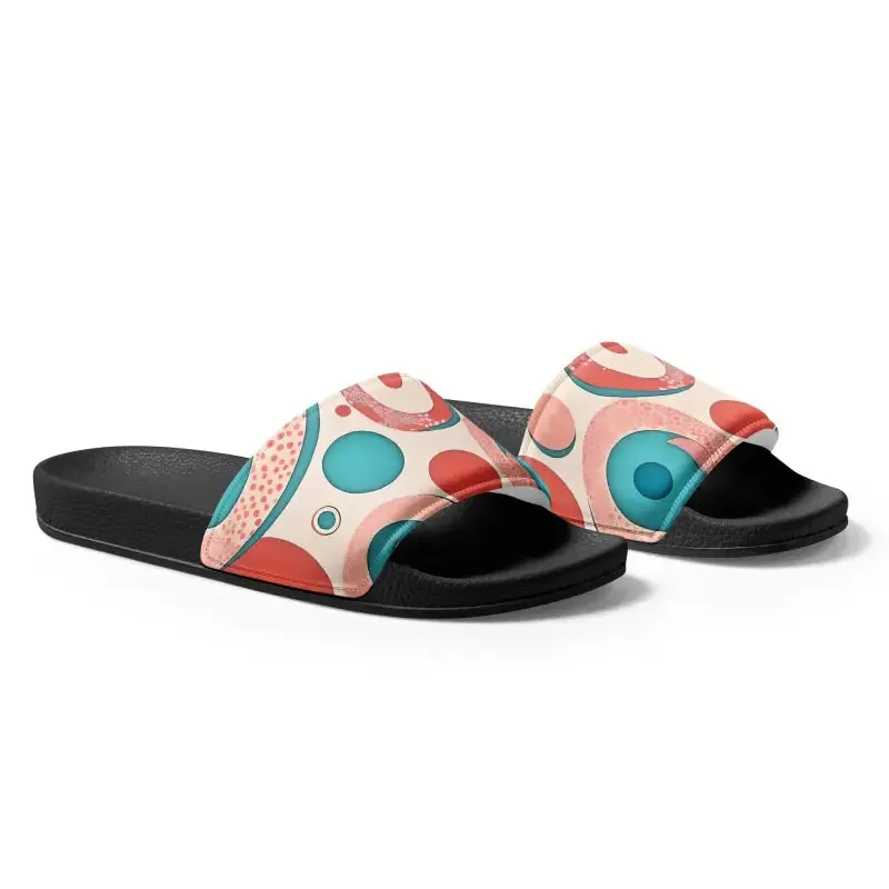 Abstract Colorful Circles Womens Slides