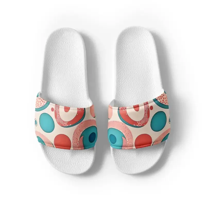 Abstract Colorful Circles Womens Slides