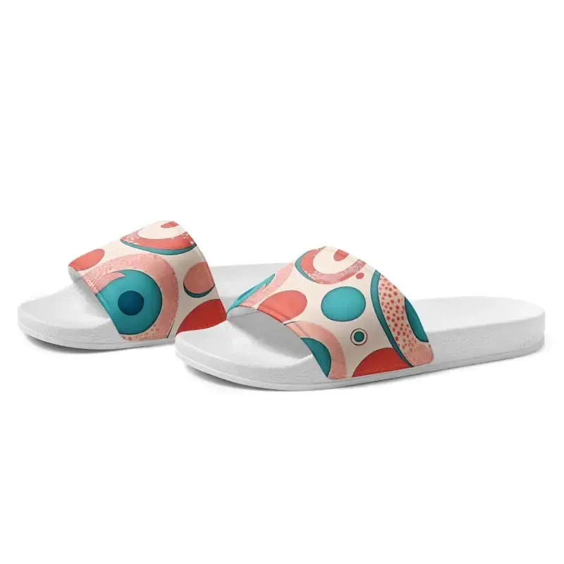 Abstract Colorful Circles Womens Slides