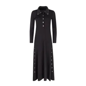 Accented Button Robe | Black [Final Sale]