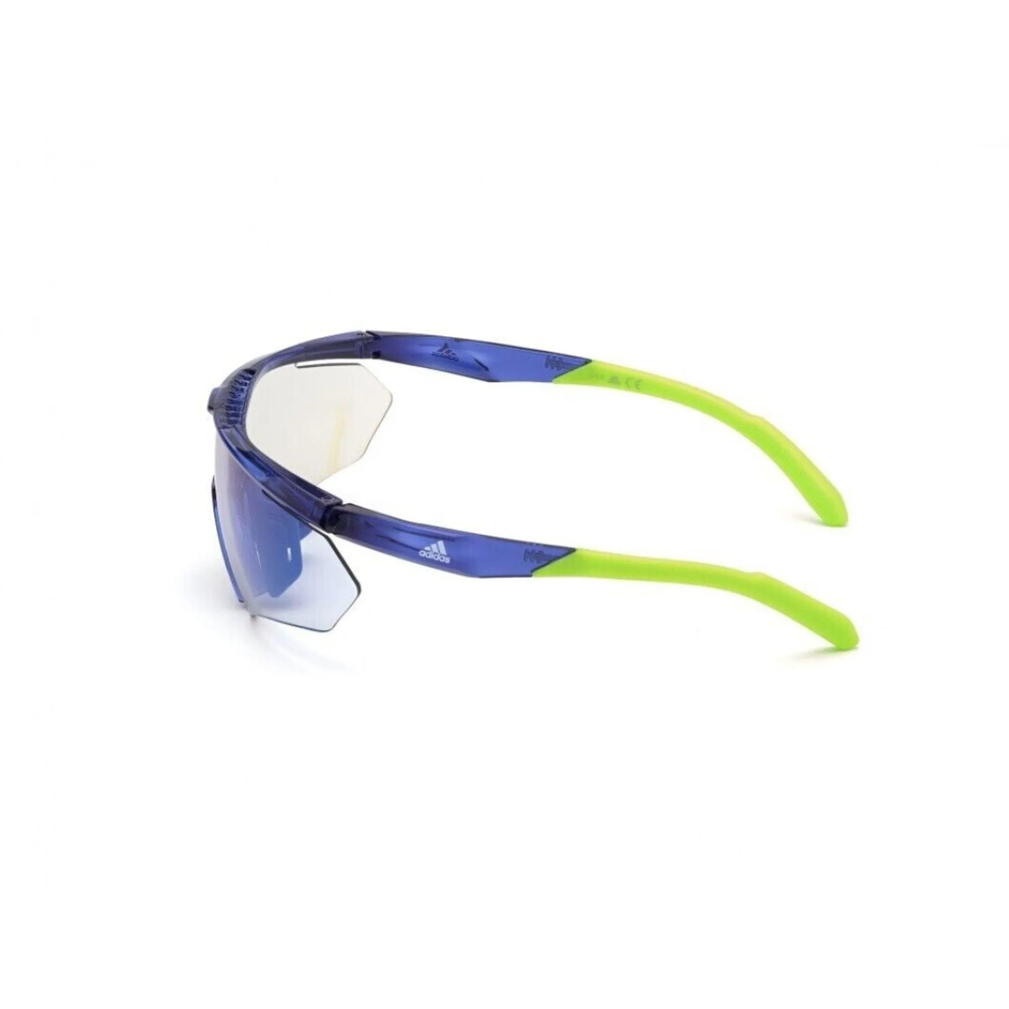 Adidas Men's Sunglasses - Matte Blue Half Rim Plastic Shield Frame | ADIDAS SP0027 91X