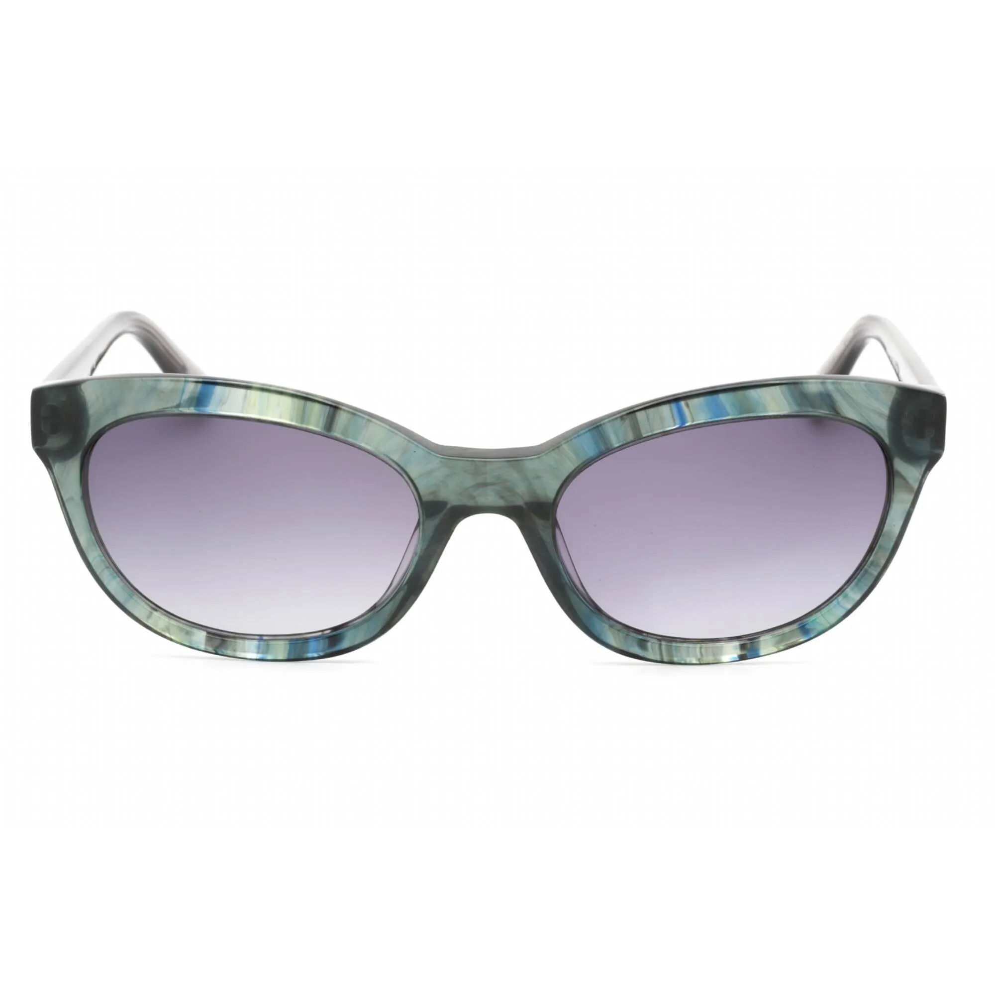 Anne Klein Women's Sunglasses - Emerald Horn Oval Full Rim Plastic Frame | AK7060 324