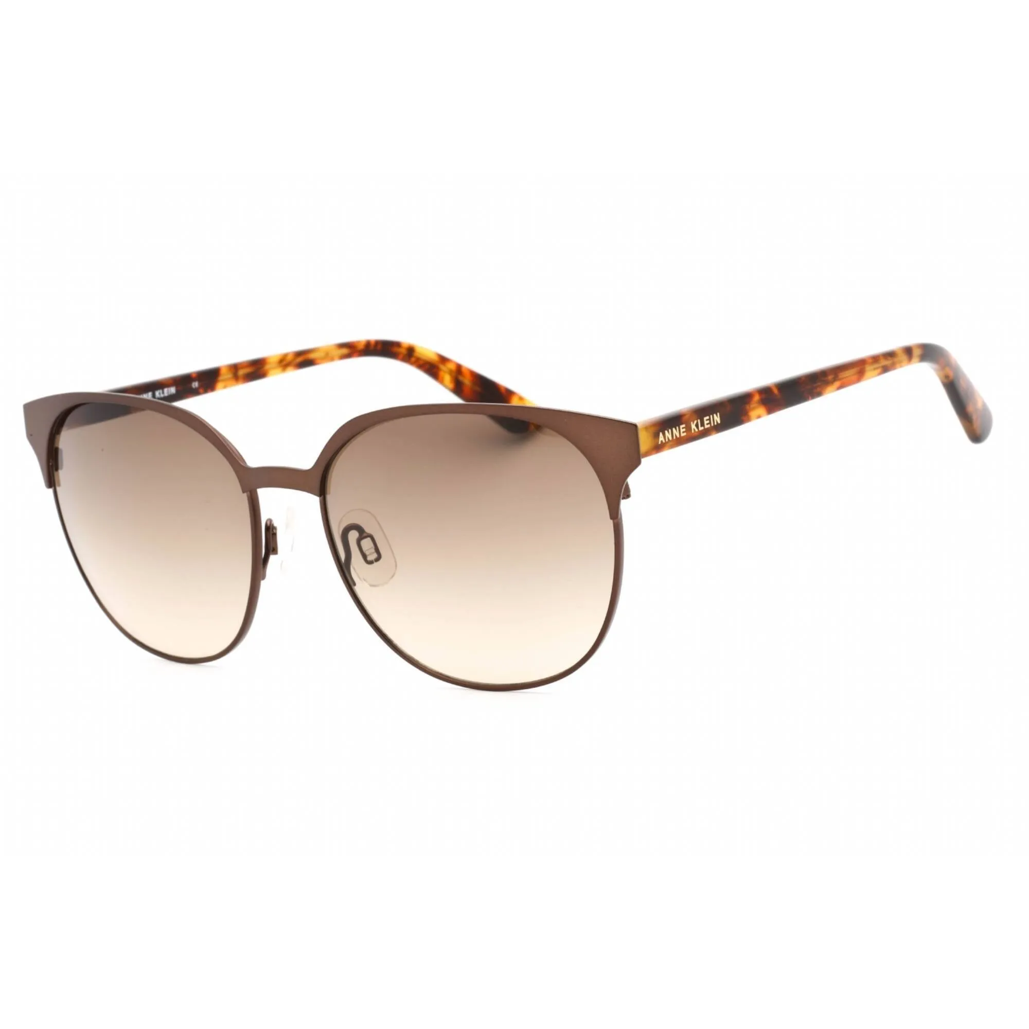 Anne Klein Women's Sunglasses - Mocha Round Full Rim Metal Frame | AK7068 200