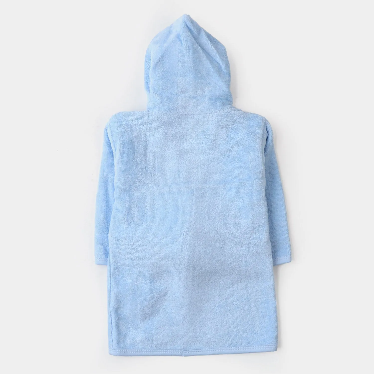 Baby Cotton Hooded Bath Gown - Blue