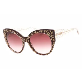 Bebe Women's Sunglasses - Burgundy Animal Plastic Full Rim Cat Eye Frame | BB7231 610