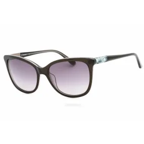 Bebe Women's Sunglasses - Jet Plastic Rectangular Fixed Nose Pads Frame | BB7197 001