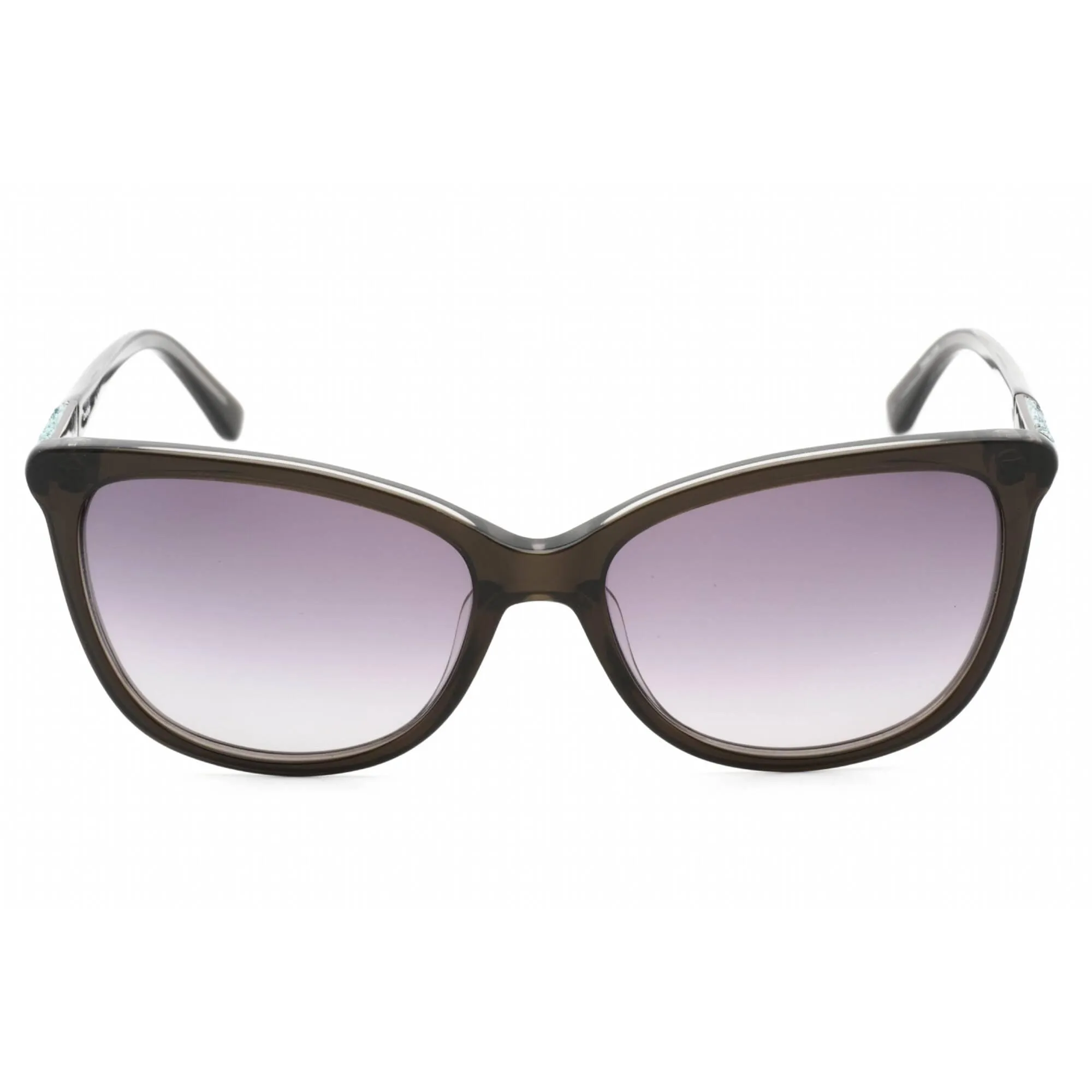 Bebe Women's Sunglasses - Jet Plastic Rectangular Fixed Nose Pads Frame | BB7197 001