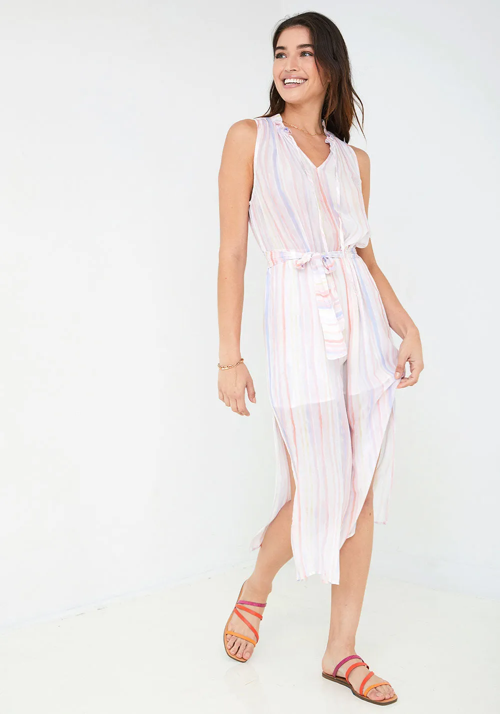 Bella Dahl Sleeveless Ruffle Midi Dress