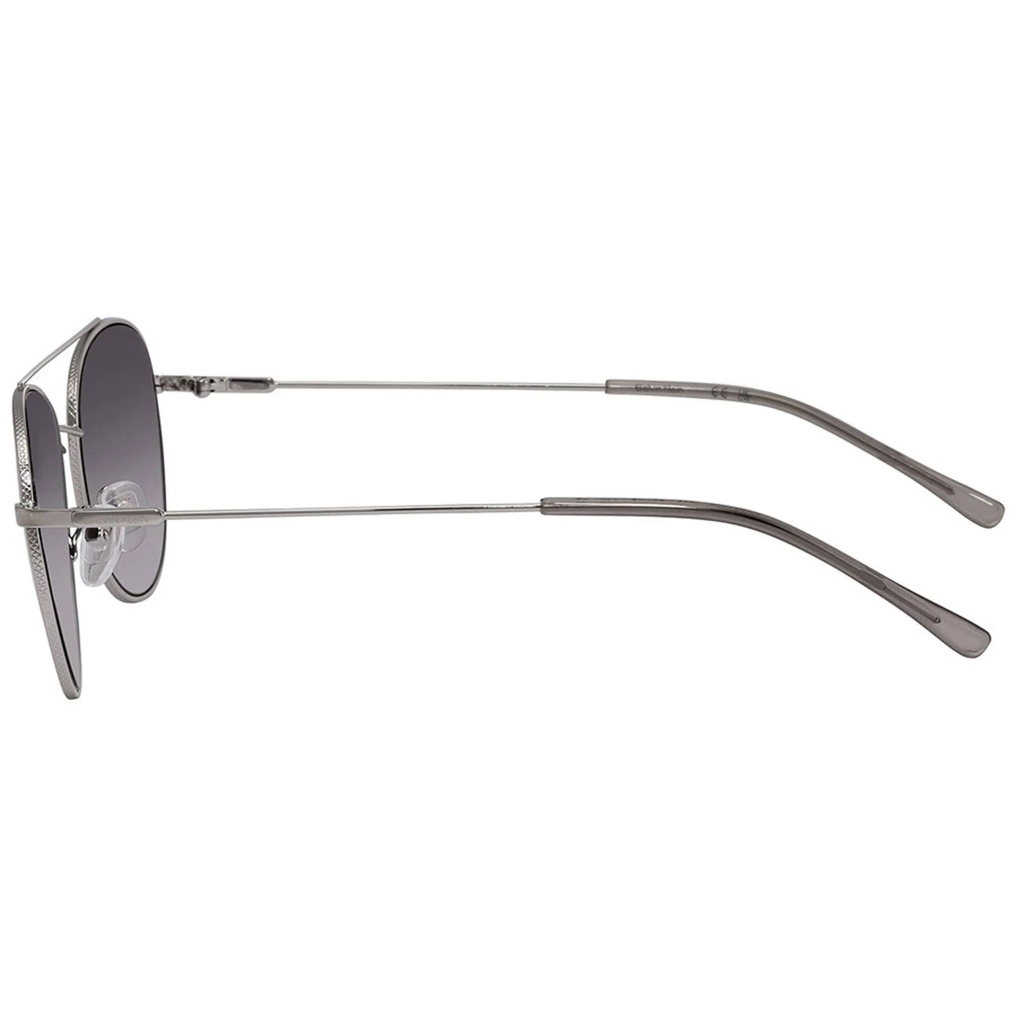 Calvin Klein Unisex Sunglasses - Silver and Grey Pilot Metal Frame | CK20120S 045