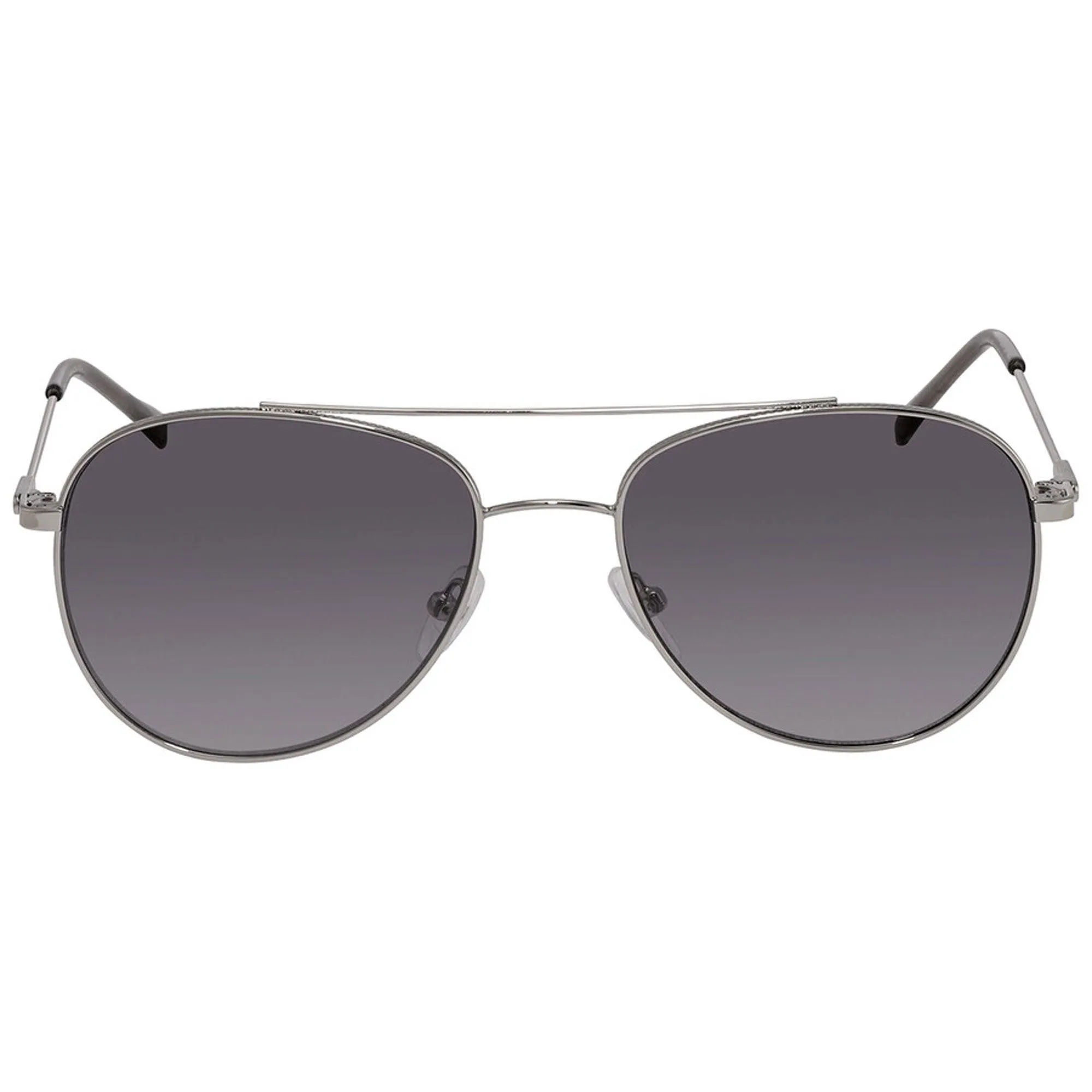 Calvin Klein Unisex Sunglasses - Silver and Grey Pilot Metal Frame | CK20120S 045