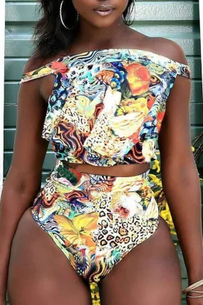 Chic Printed Bikinis Set