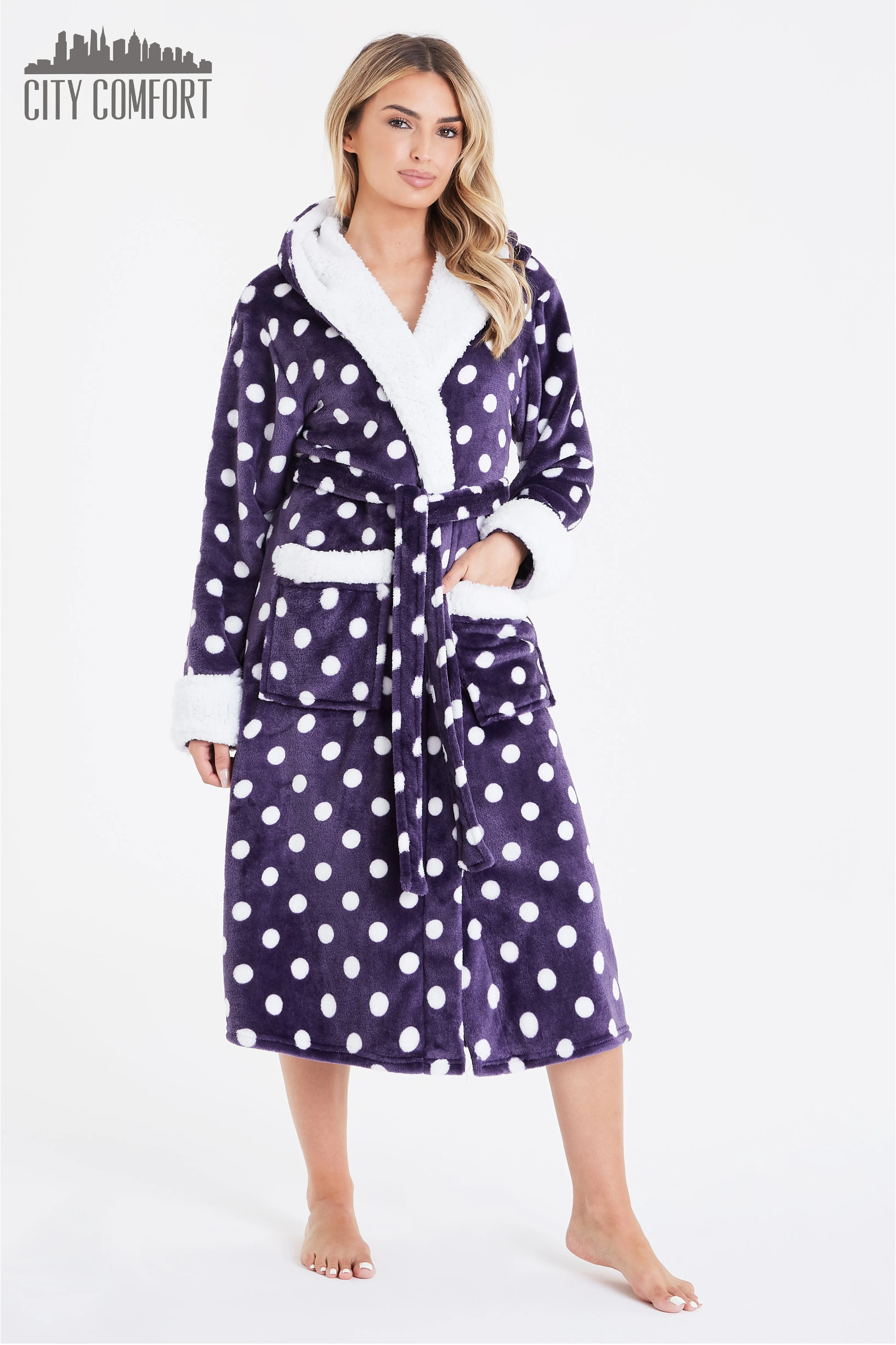 CityComfort Dressing Gowns For Women, Soft Fleece Women's Robes
