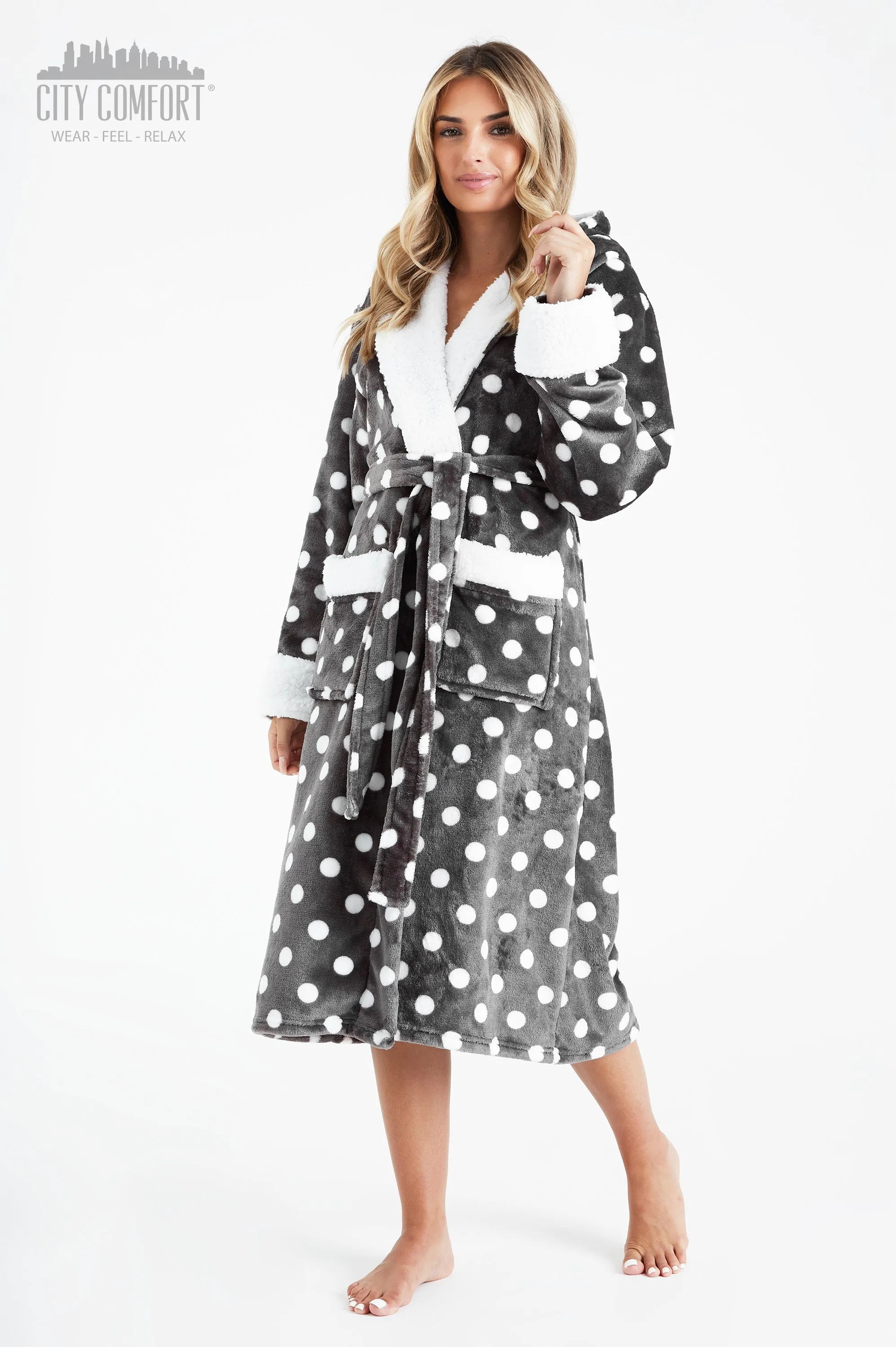 CityComfort Dressing Gowns For Women, Soft Fleece Women's Robes