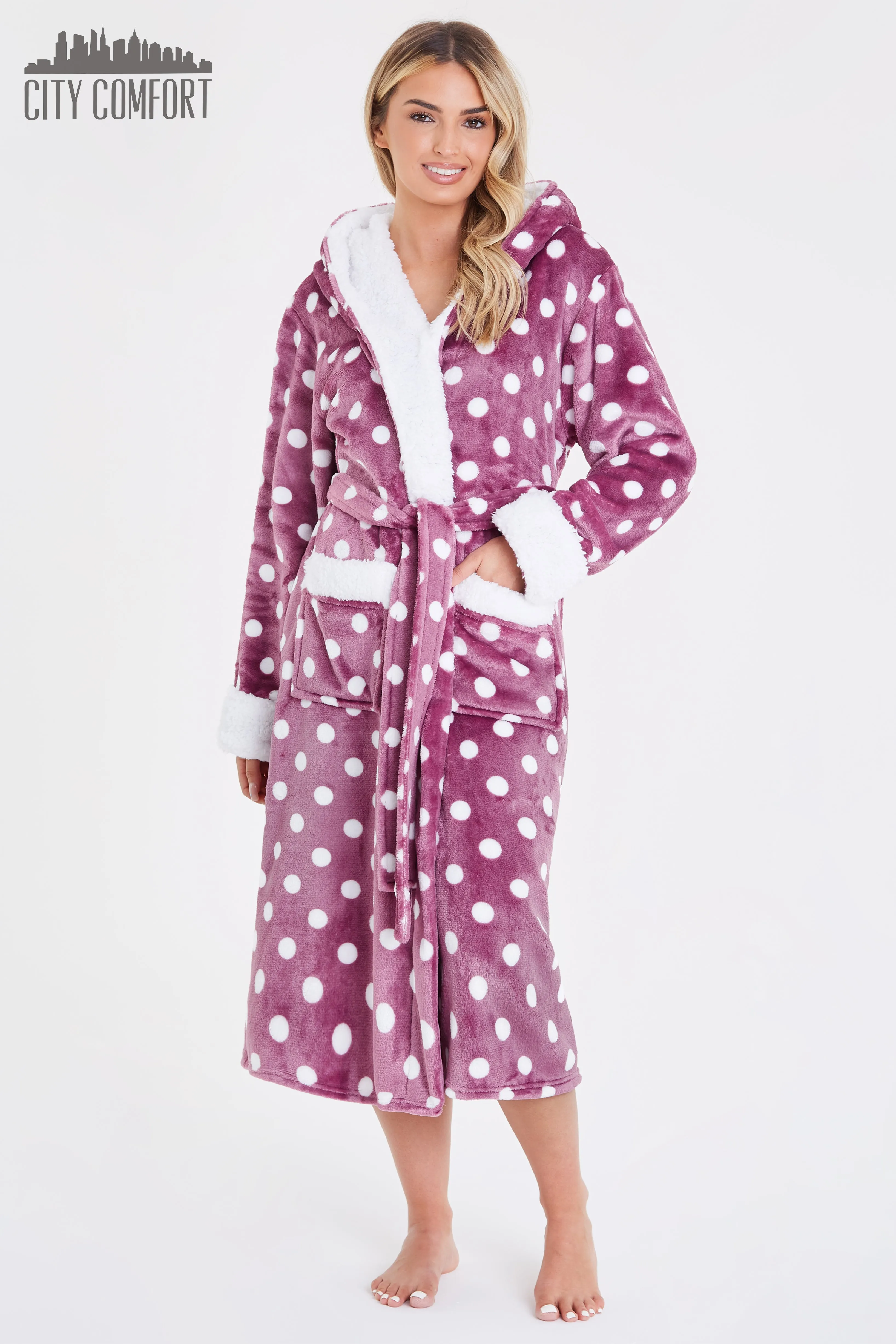 CityComfort Dressing Gowns For Women, Soft Fleece Women's Robes