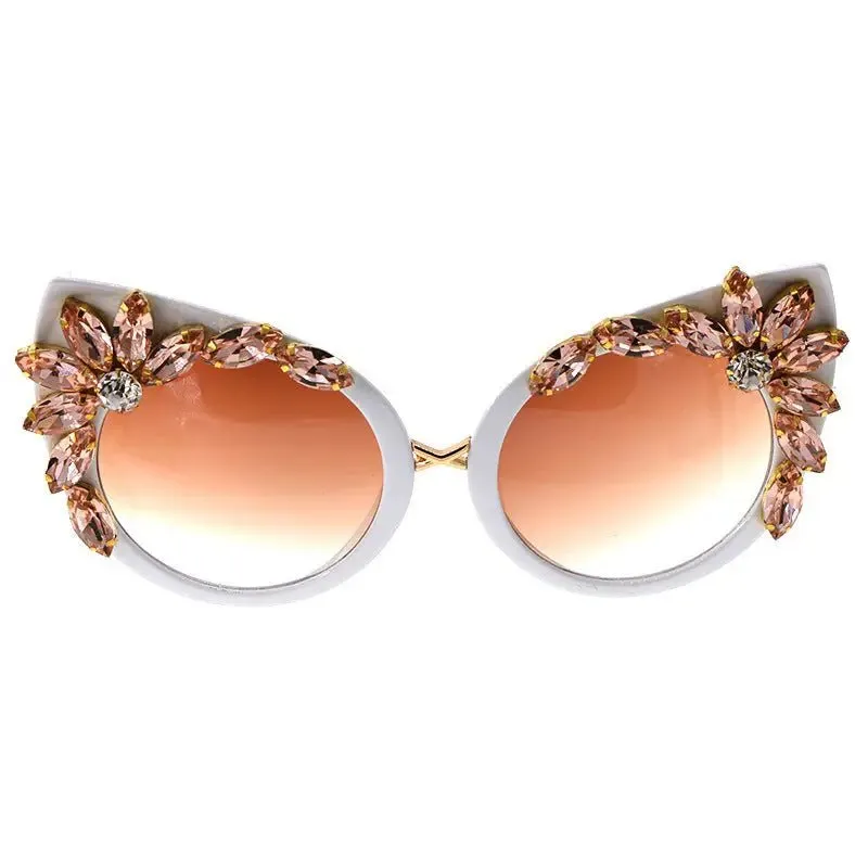 Clelia Retro Clip-On Sunglasses UV400 Protection Vintage Style