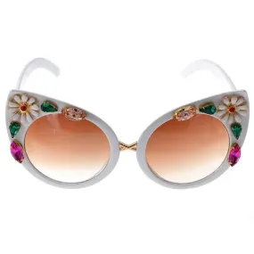 Clelia Retro Clip-On Sunglasses UV400 Protection Vintage Style