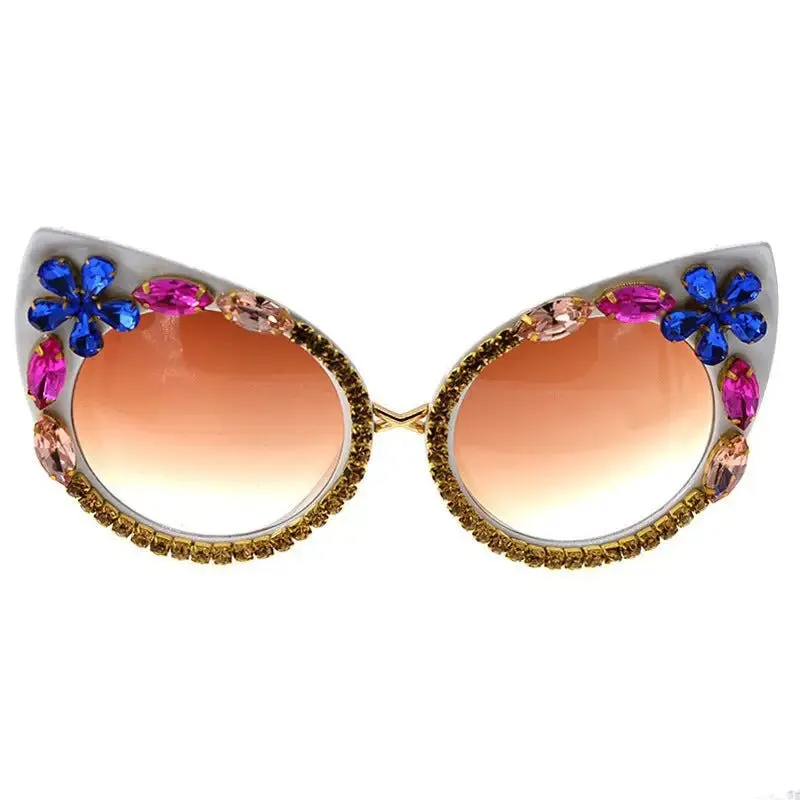 Clelia Retro Clip-On Sunglasses UV400 Protection Vintage Style
