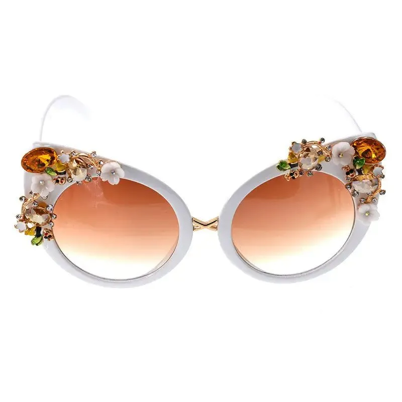 Clelia Retro Clip-On Sunglasses UV400 Protection Vintage Style