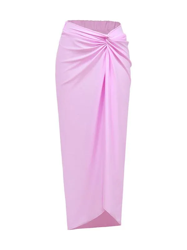 Coastal Chic Cut-Out Swimwear and Sarong Ensemble