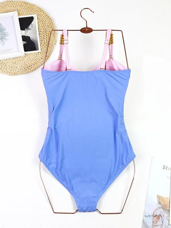 Coastal Chic Cut-Out Swimwear and Sarong Ensemble