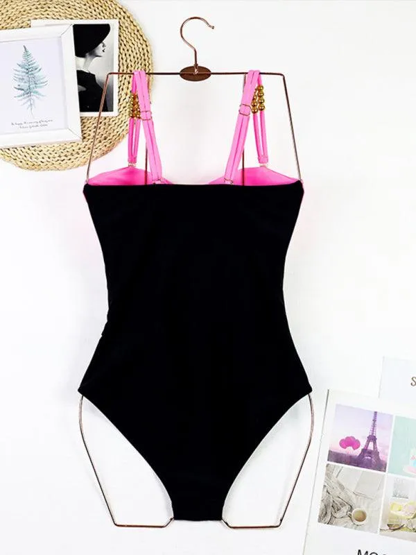 Coastal Chic Cut-Out Swimwear and Sarong Ensemble