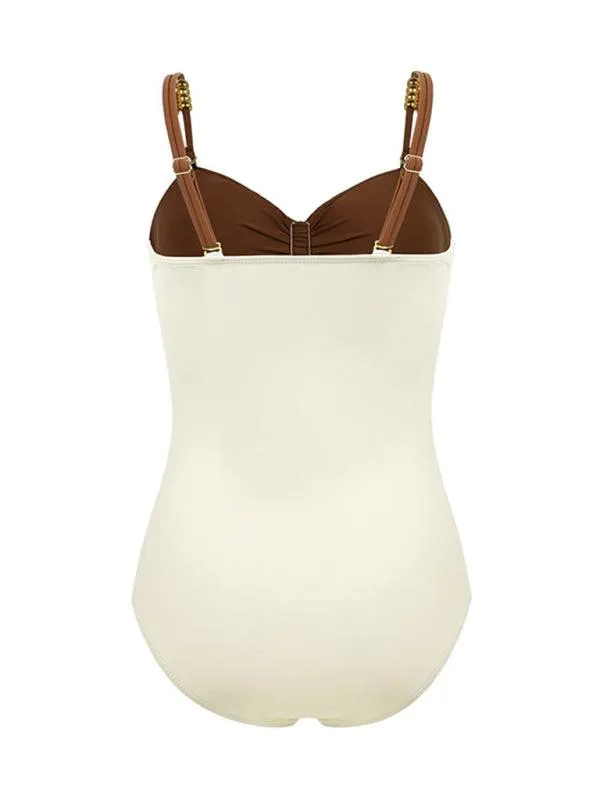 Coastal Chic Cut-Out Swimwear and Sarong Ensemble