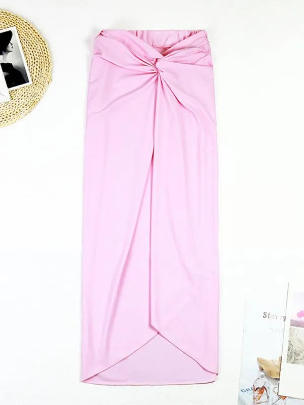 Coastal Chic Cut-Out Swimwear and Sarong Ensemble