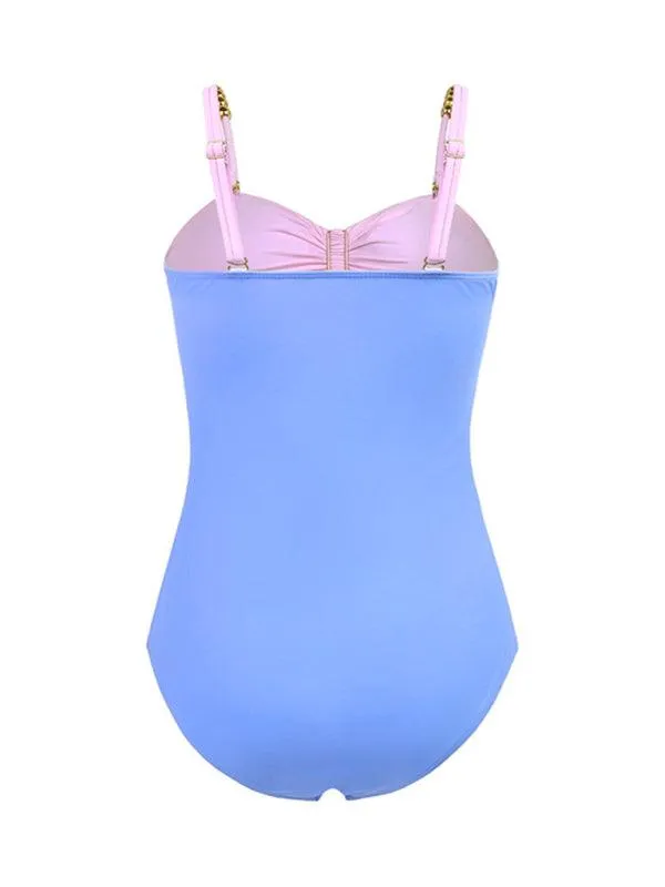 Coastal Chic Cut-Out Swimwear and Sarong Ensemble