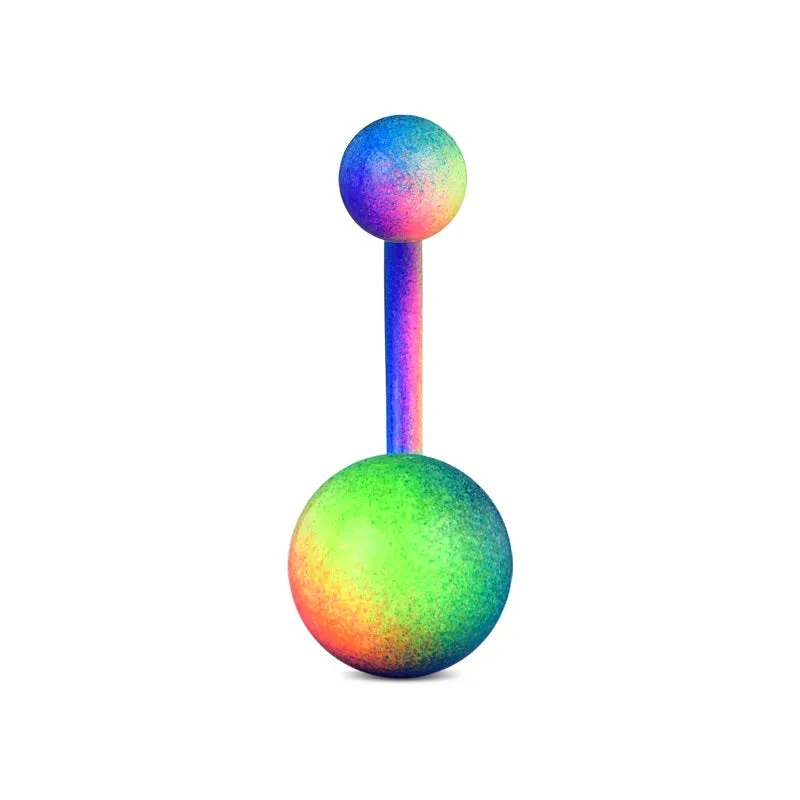 Colorful Balls 14G Stainless Belly Ring