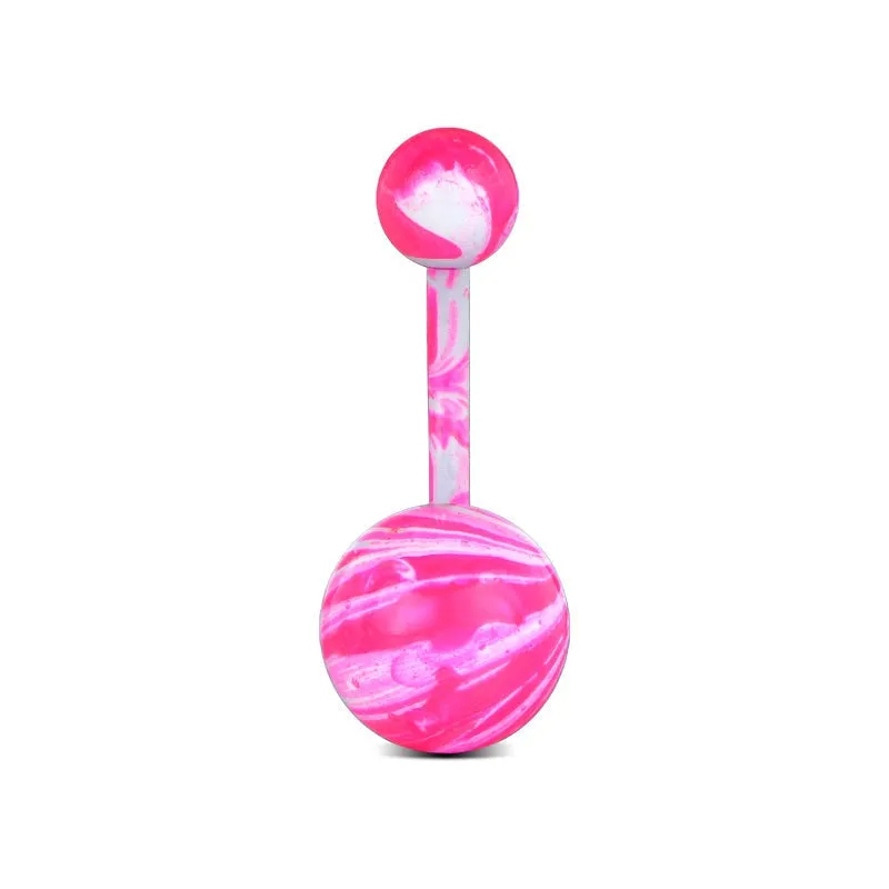 Colorful Balls 14G Stainless Belly Ring