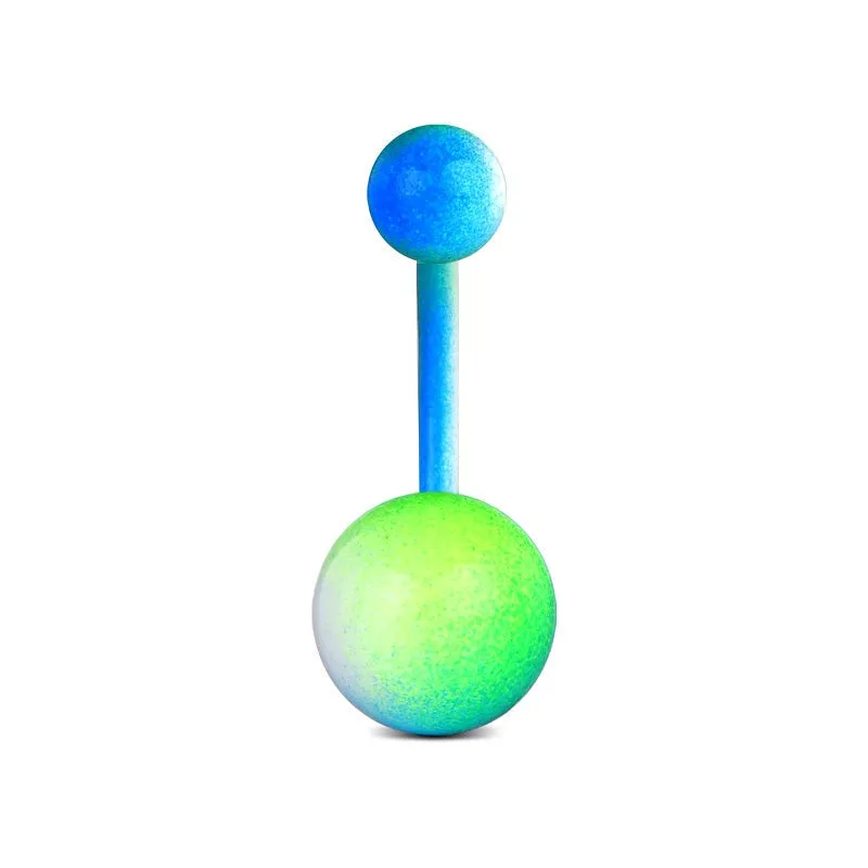 Colorful Balls 14G Stainless Belly Ring