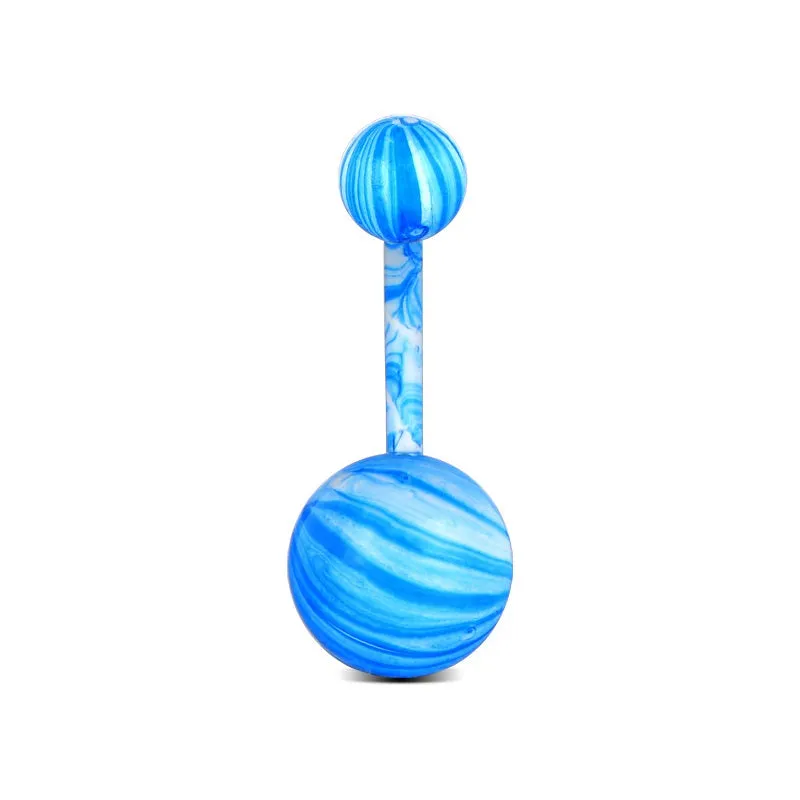 Colorful Balls 14G Stainless Belly Ring