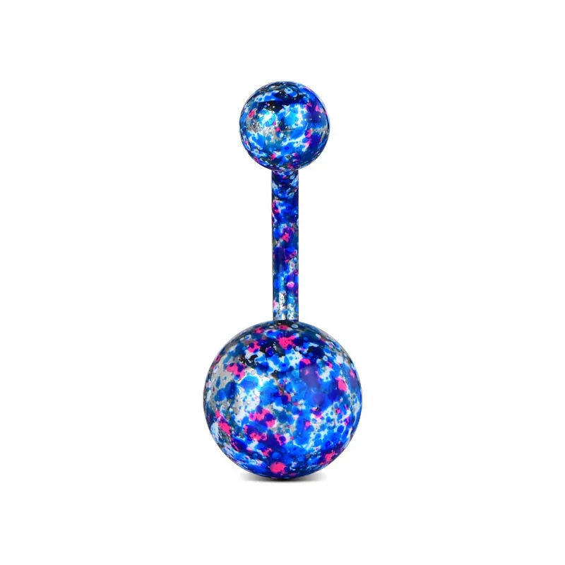 Colorful Balls 14G Stainless Belly Ring
