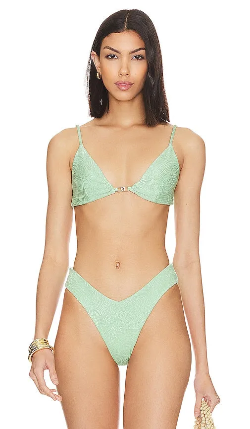 DEVON WINDSOR Genevieve Bikini Top in Sage
