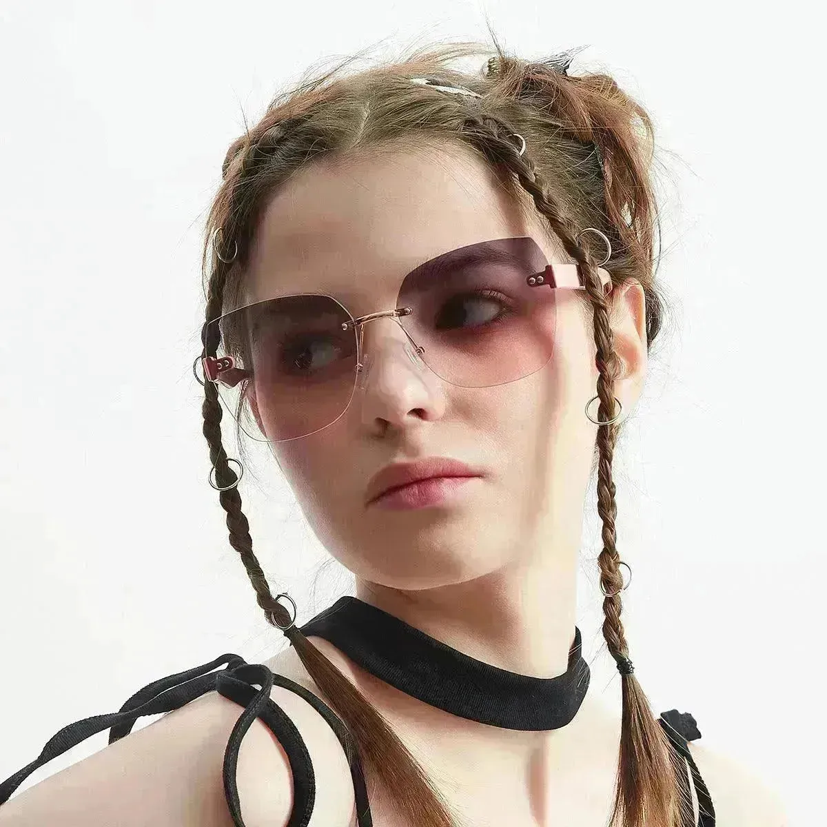 Diamond Cut Edge High-end Sunglasses For Women