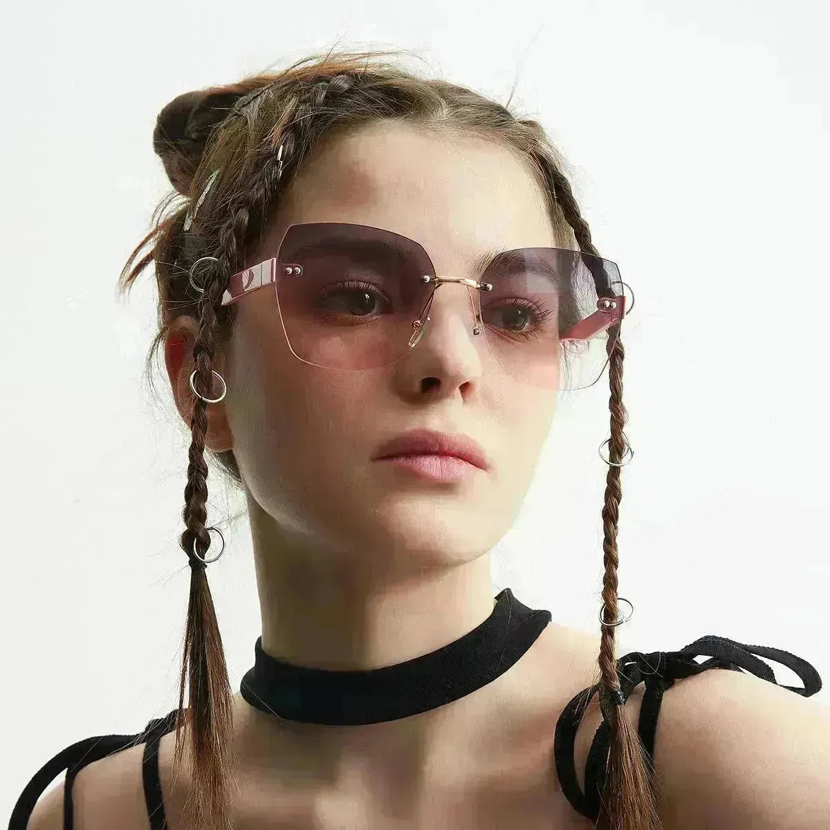 Diamond Cut Edge High-end Sunglasses For Women
