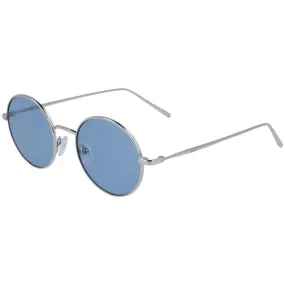 Dkny Women's Sunglasses - Silver/Blue Metal Full Rim Round Frame | DKNY DK105S 030
