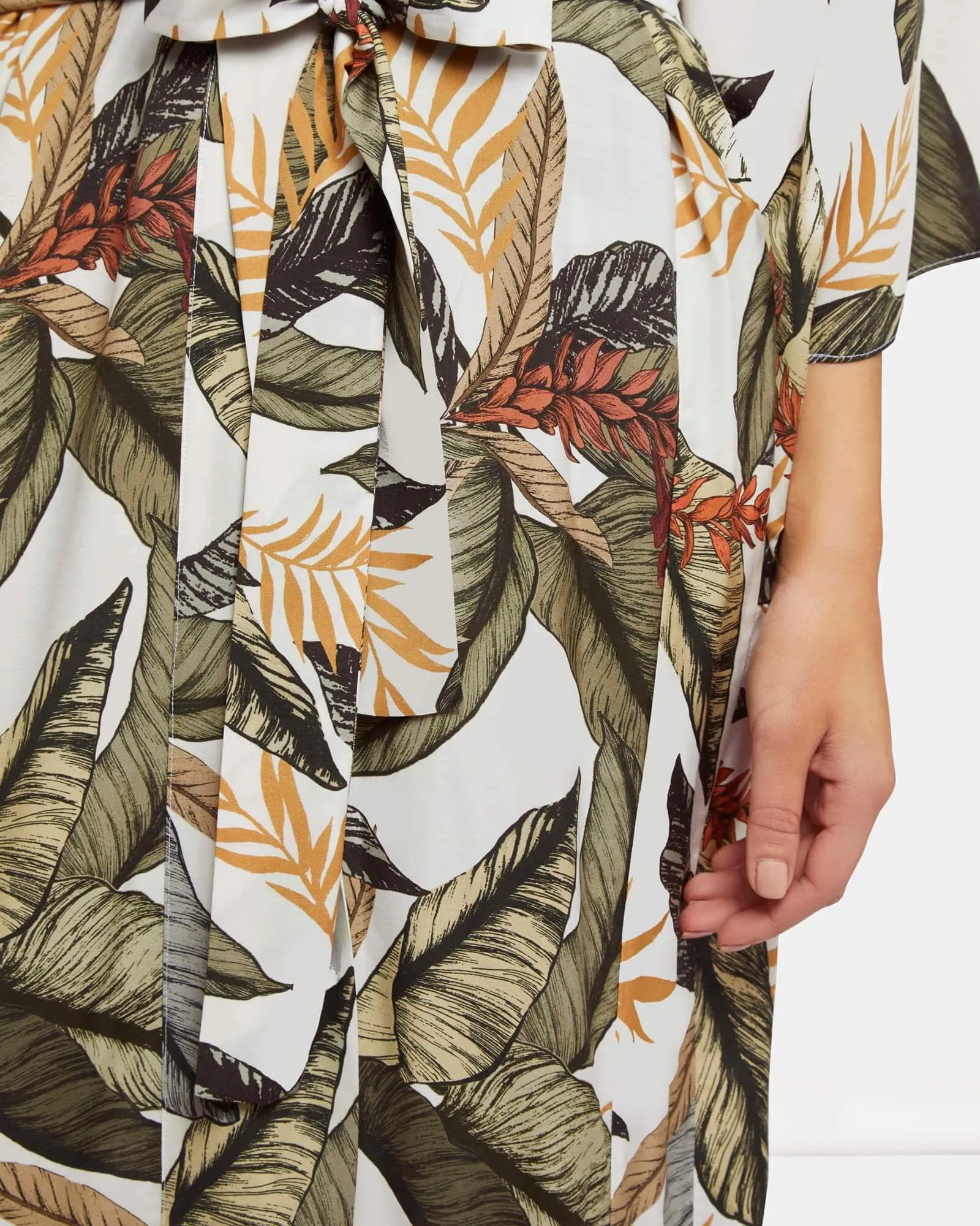 Dream With Me Palm Kimono Silk Blend Robe | Palm