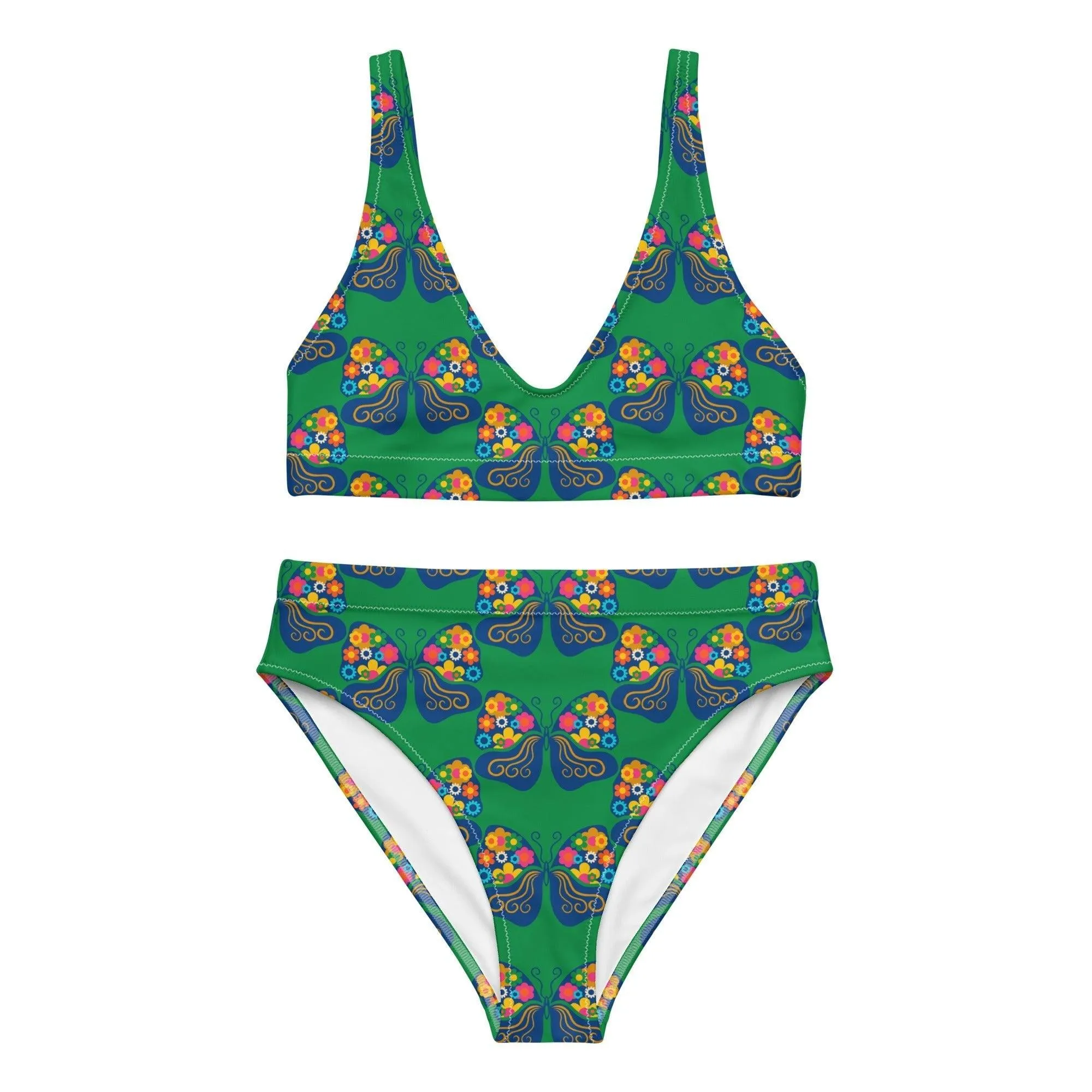 FAB FLOVERYFLY green - Bikinis made of recycled material
