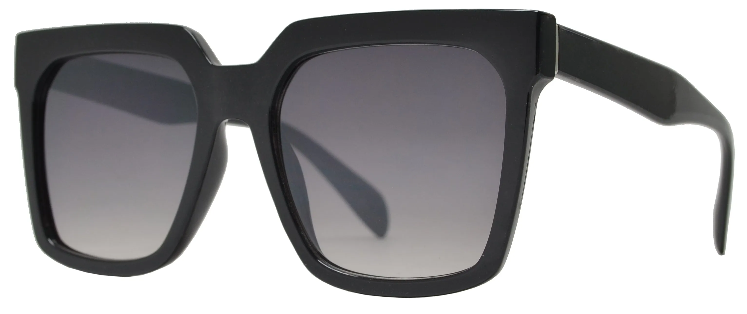 FC 6513 - Retro Large Square Plastic Sunglasses with Flat Lens