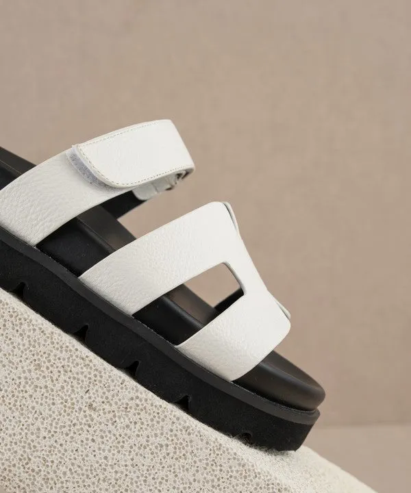 FINAL SALE White Strappy Comfy Slides