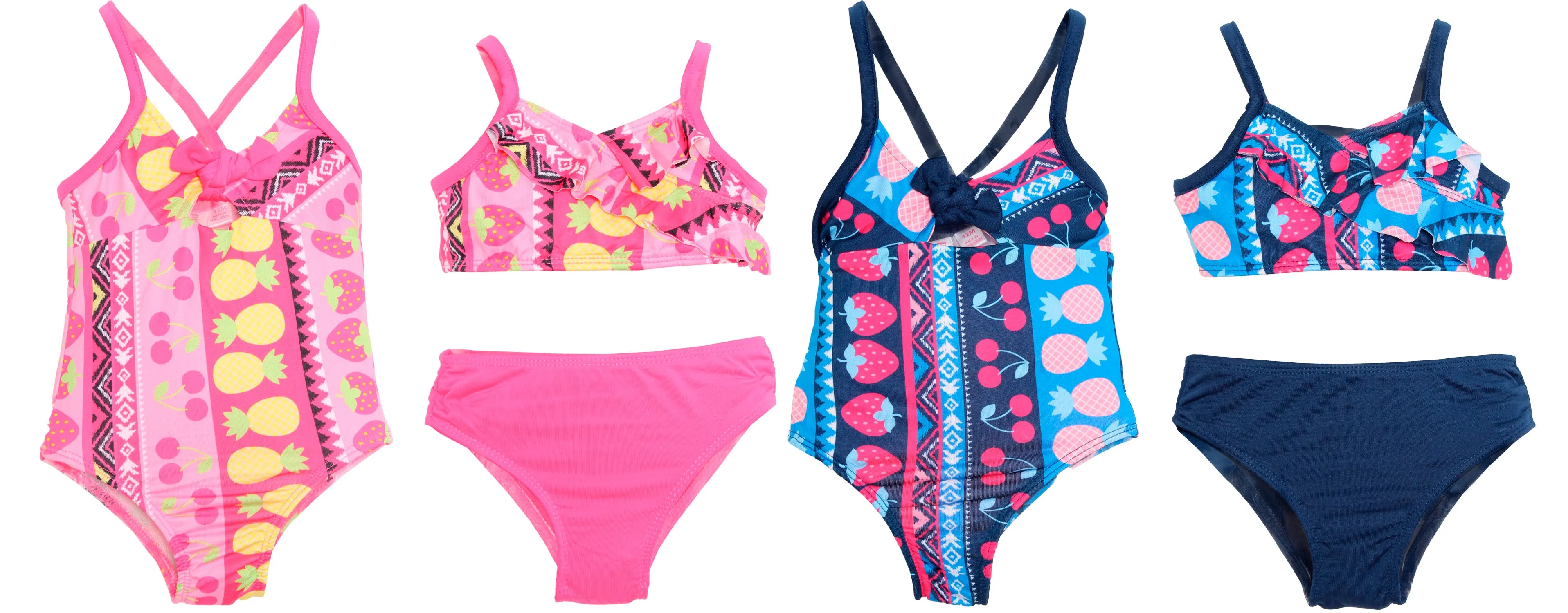 GI-PPFRU - Wholesale Infant Girl's Multi-print One-Piece and Two-Piece Swimsuit