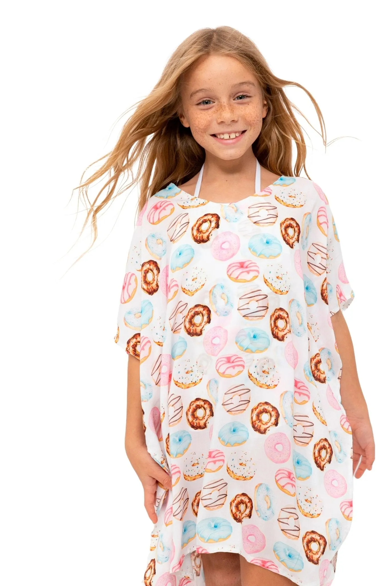 Girls Donut Poncho Swim Cover-Up