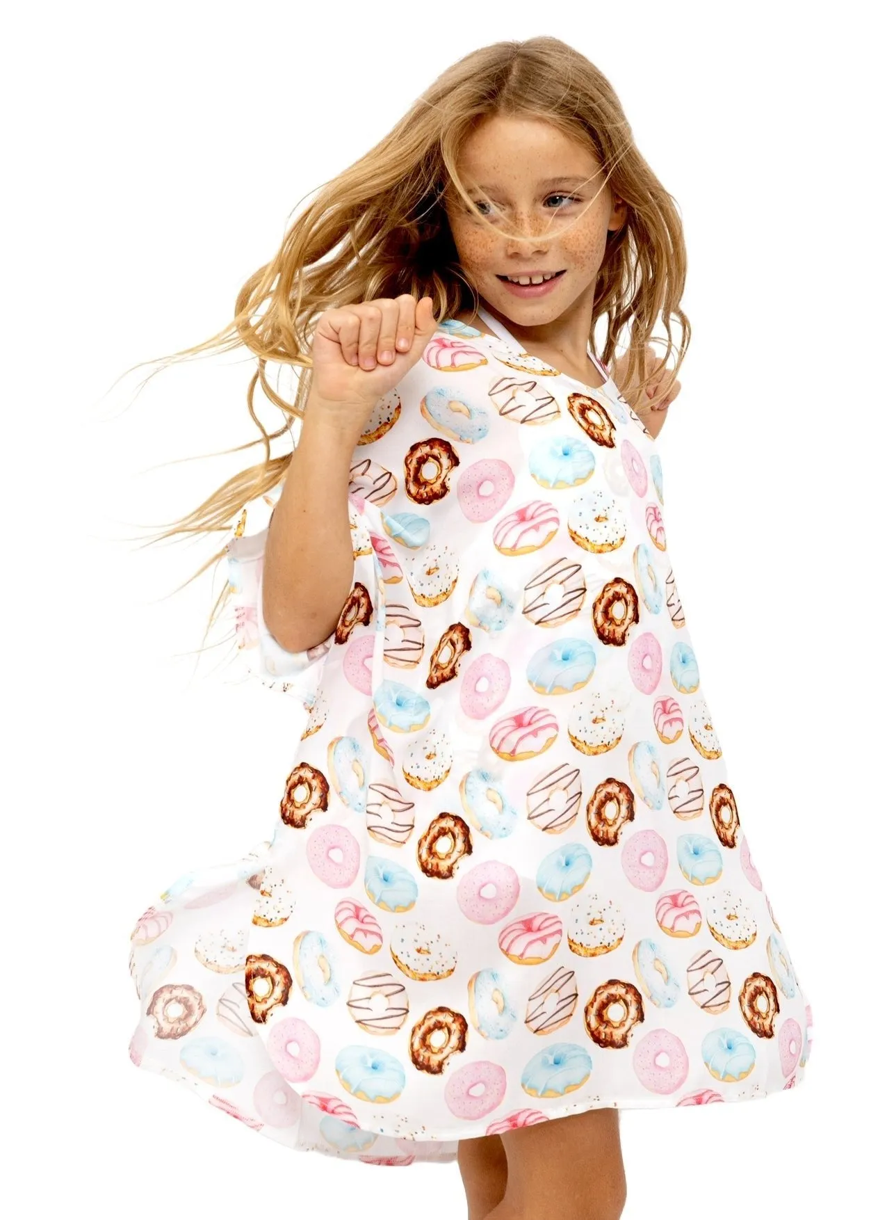 Girls Donut Poncho Swim Cover-Up