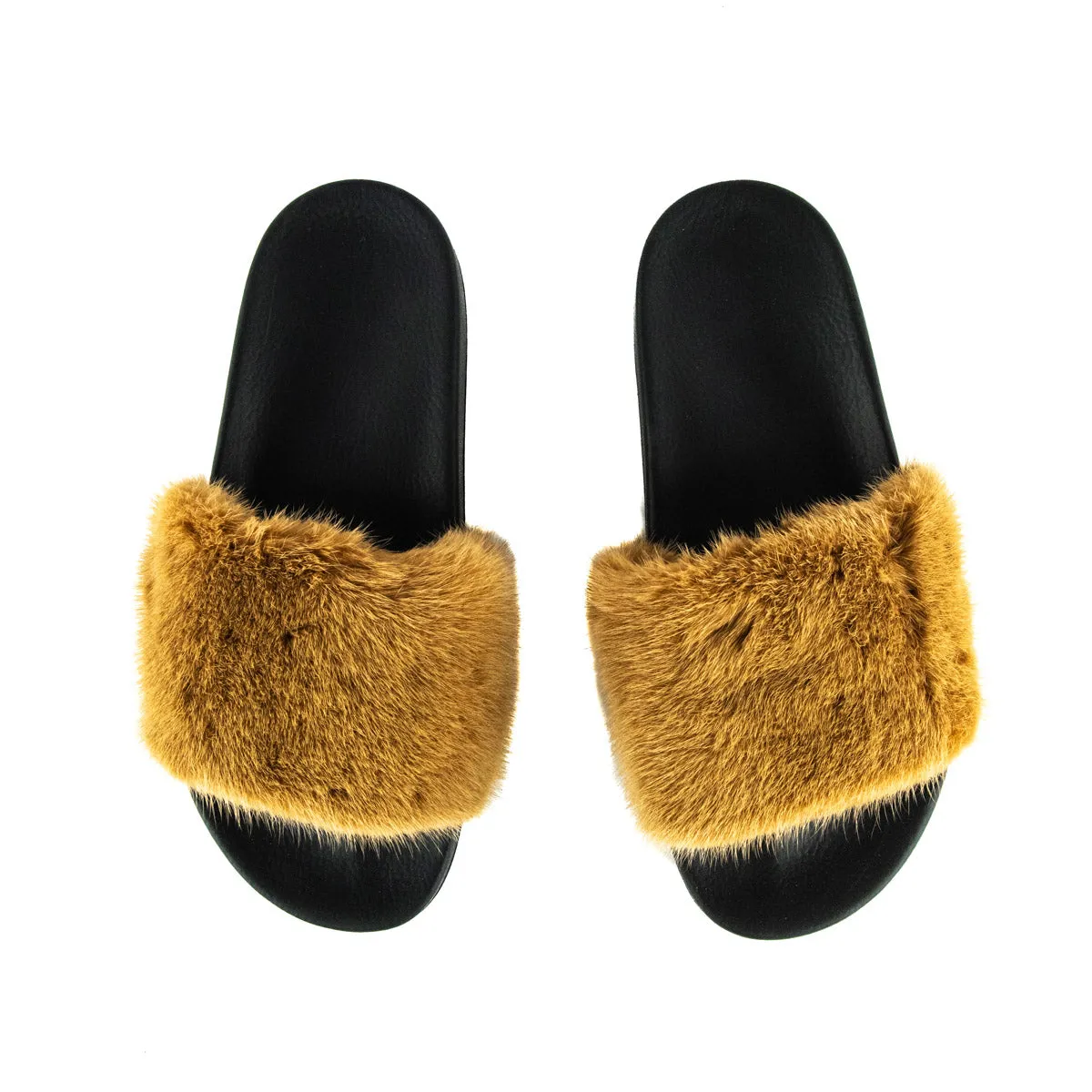 Givenchy Brown Mink Fur Slides Size US 11 | EU 41