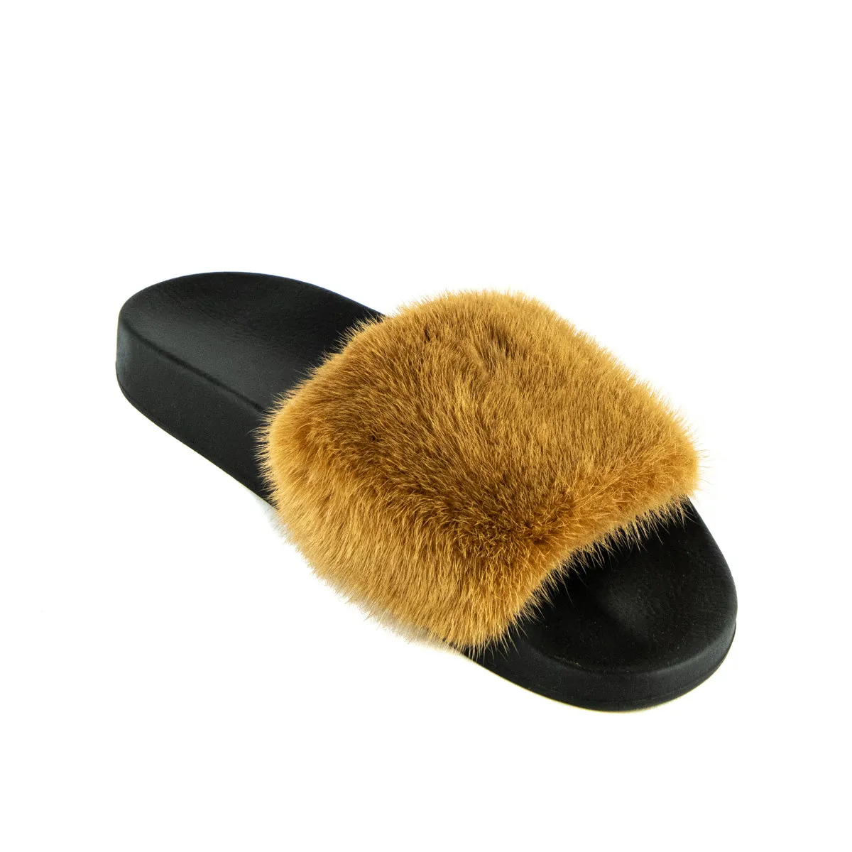 Givenchy Brown Mink Fur Slides Size US 11 | EU 41